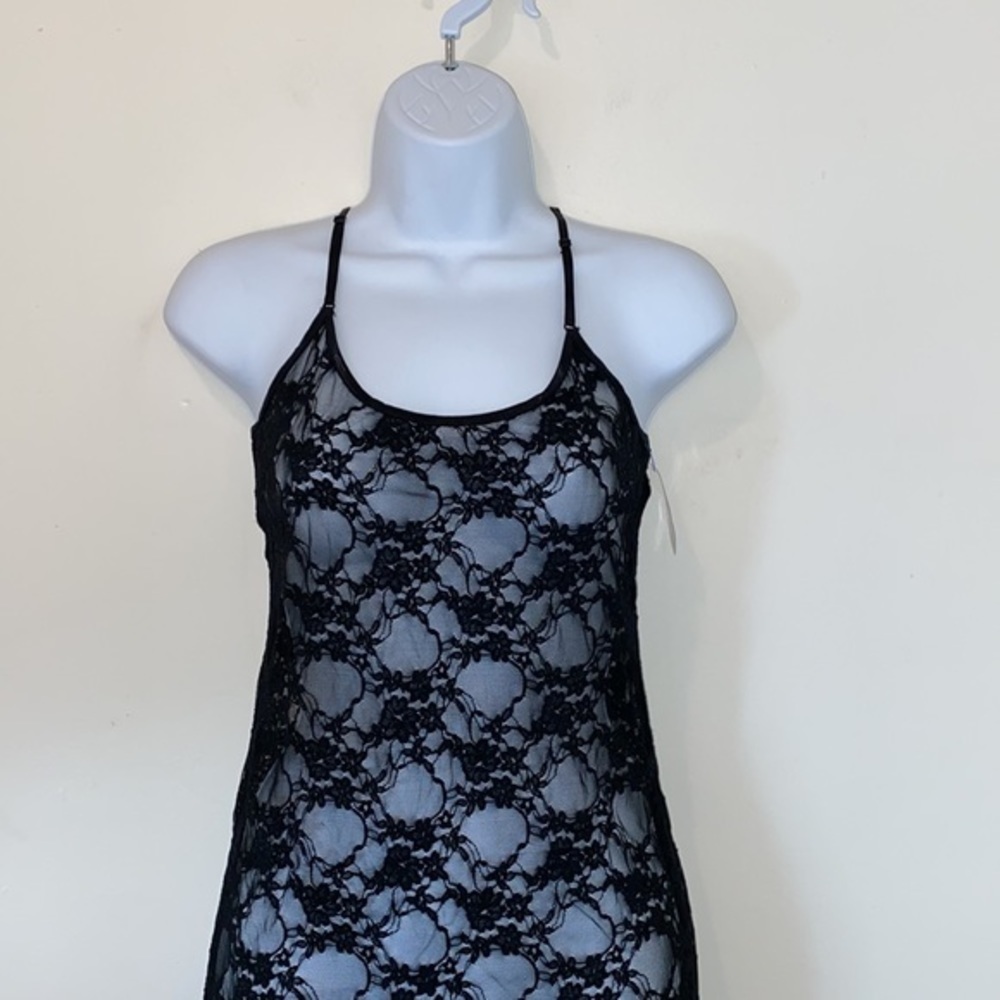 BNWT Women’s Bozzolo Black Floral Print Lace Tank - Picture 2 of 9